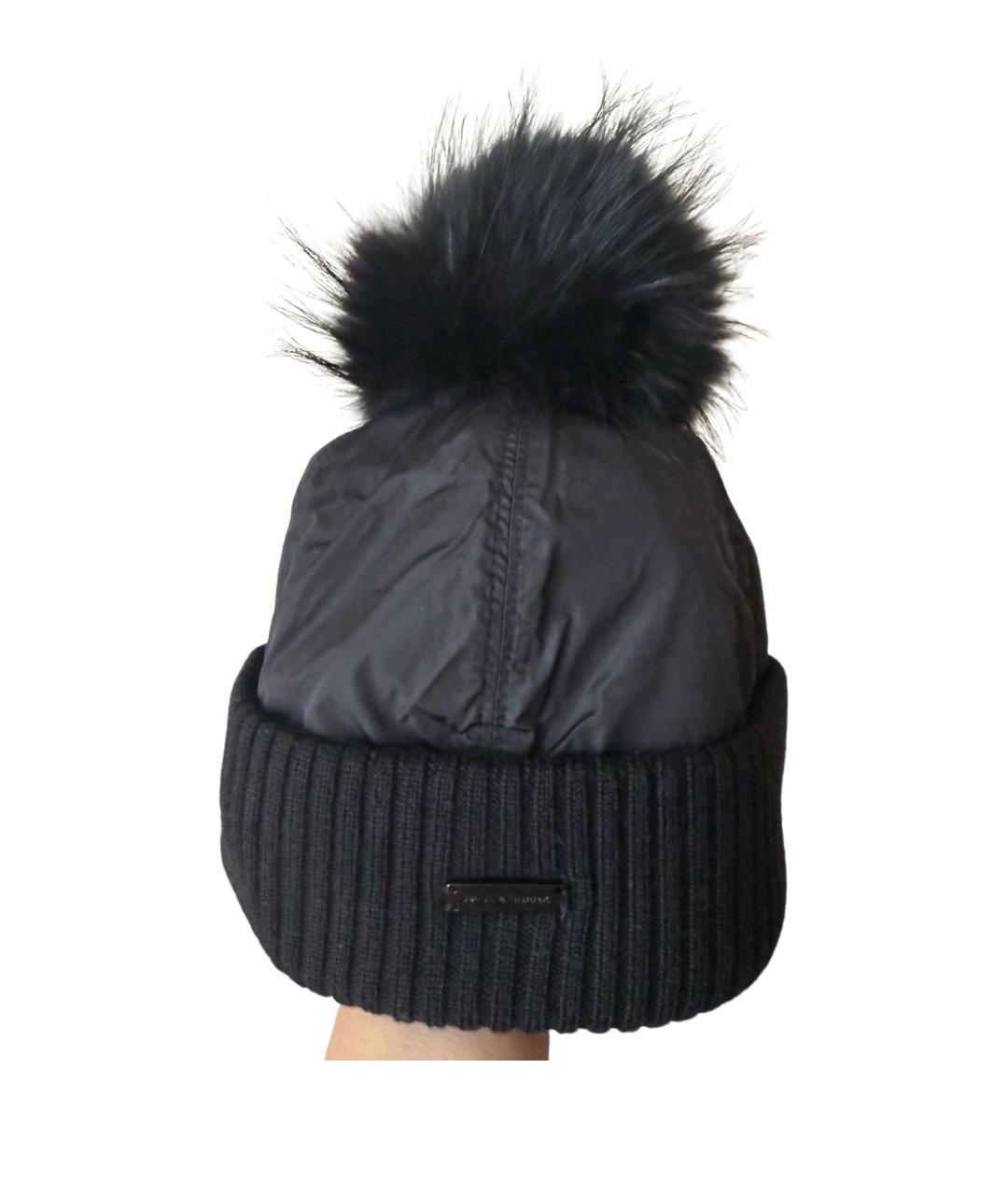 PAUL & SHARK Черная шерстяная шапка, фото 6
