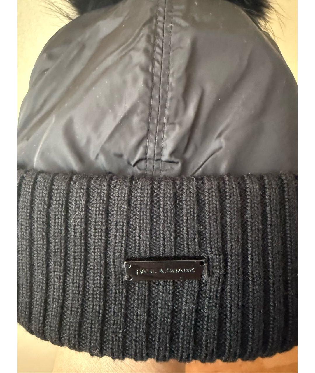 PAUL & SHARK Черная шерстяная шапка, фото 2
