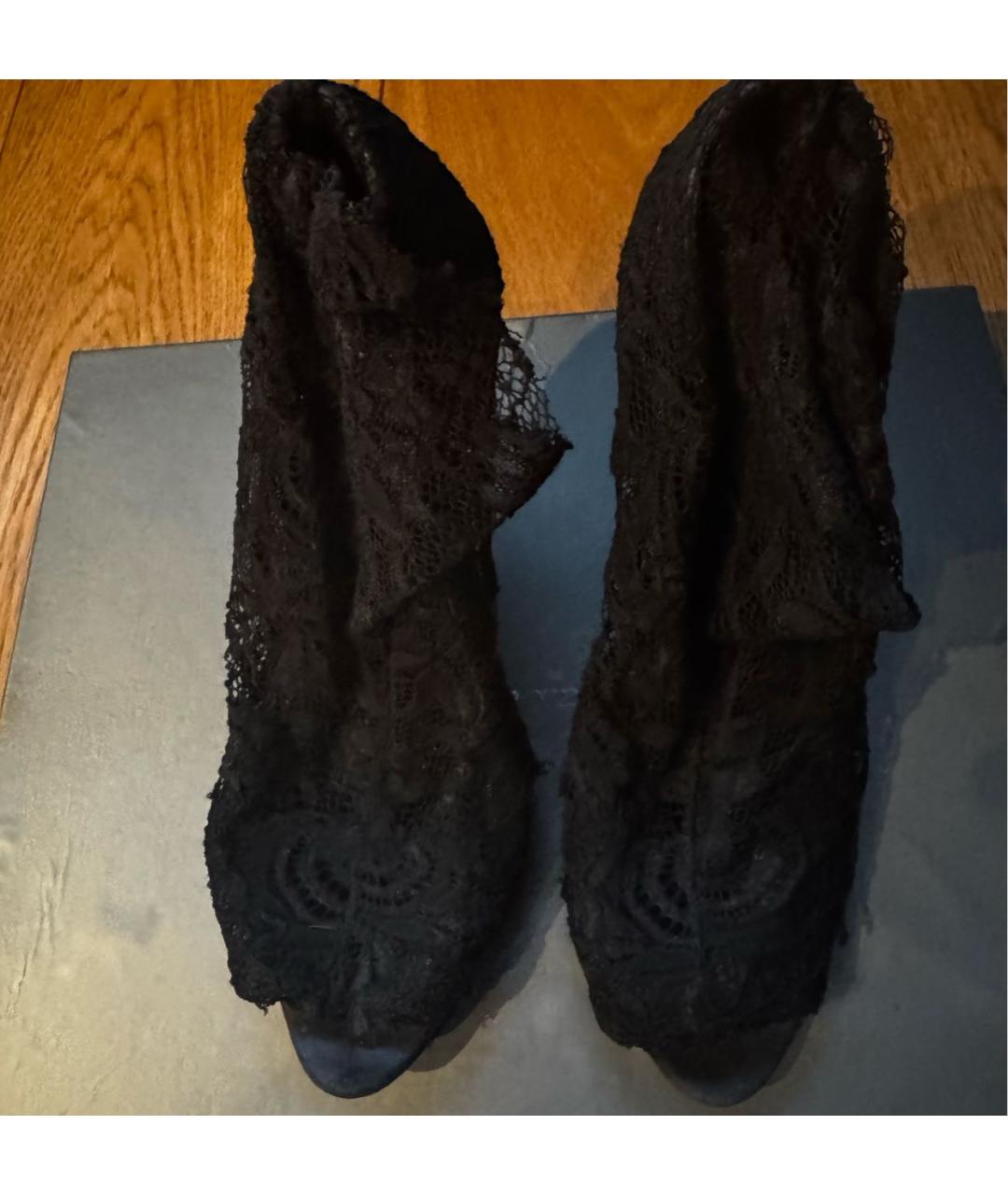 DOLCE&GABBANA Черные текстильные туфли, фото 5