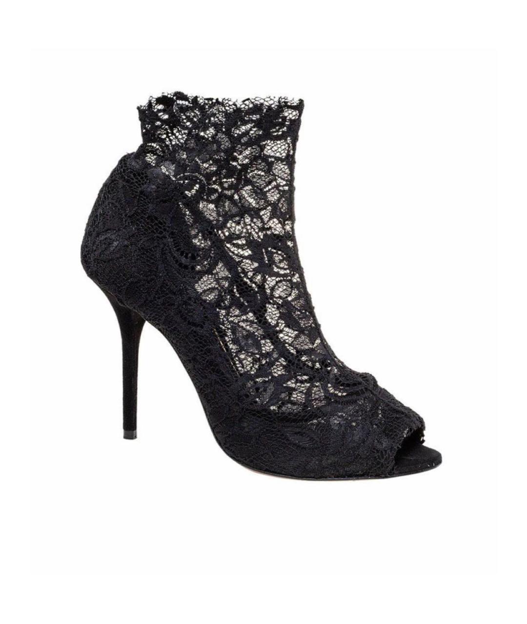 DOLCE&GABBANA Черные текстильные туфли, фото 1