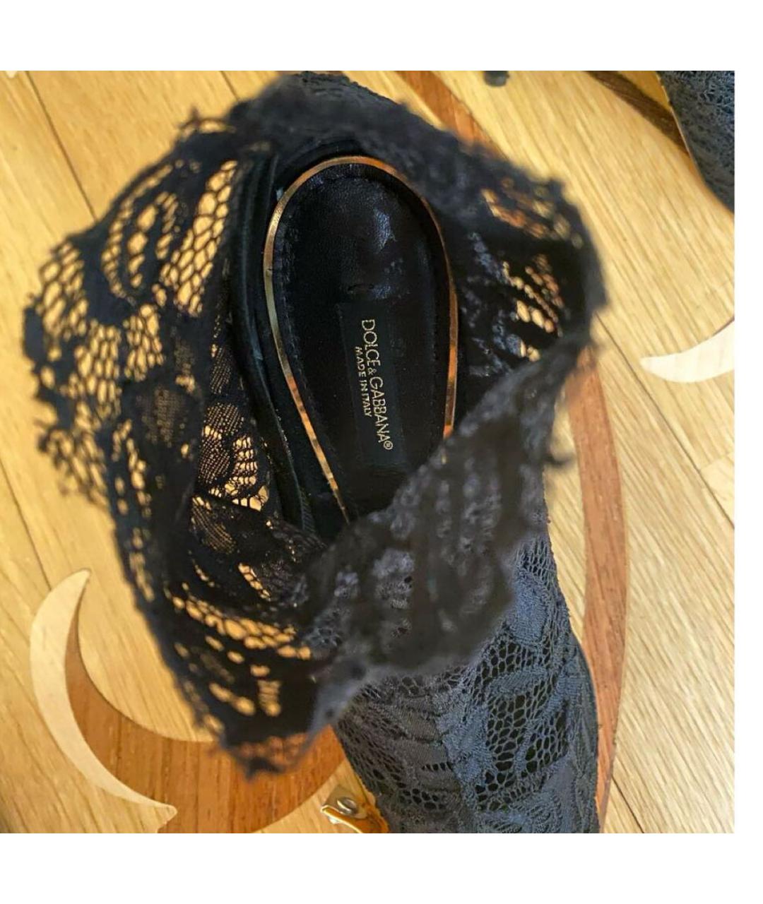 DOLCE&GABBANA Черные текстильные туфли, фото 3