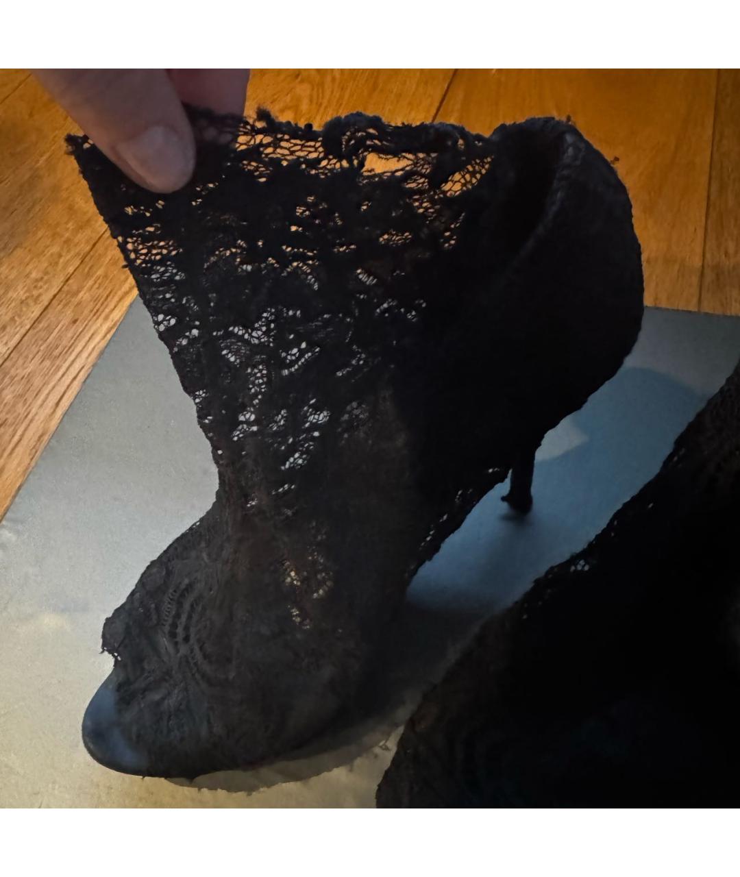 DOLCE&GABBANA Черные текстильные туфли, фото 4