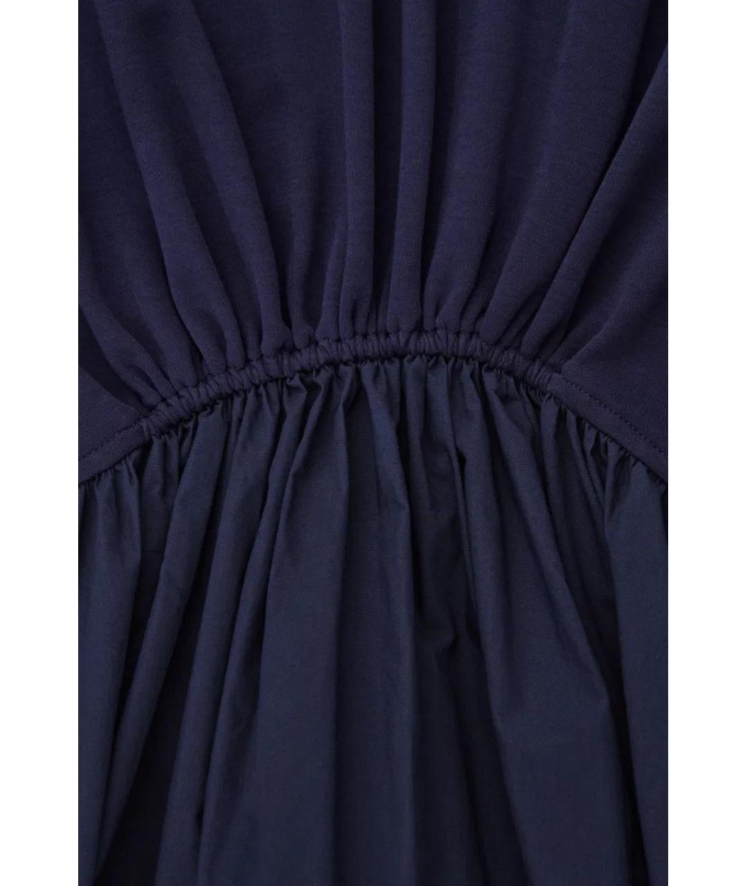 COS Темно-синее хлопковое повседневное платье, фото 3