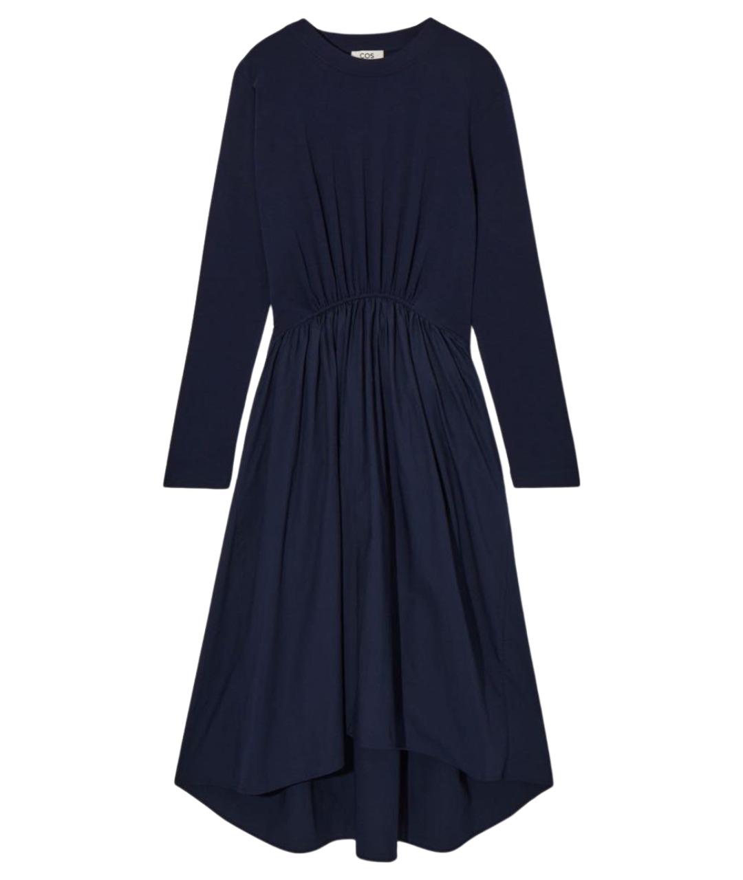 COS Темно-синее хлопковое повседневное платье, фото 1