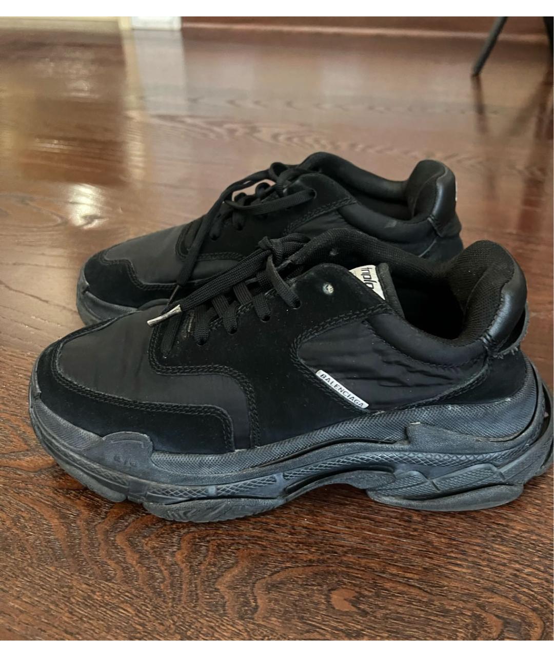 BALENCIAGA Черные текстильные кроссовки, фото 5