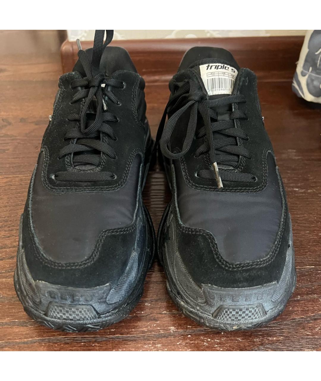 BALENCIAGA Черные текстильные кроссовки, фото 2