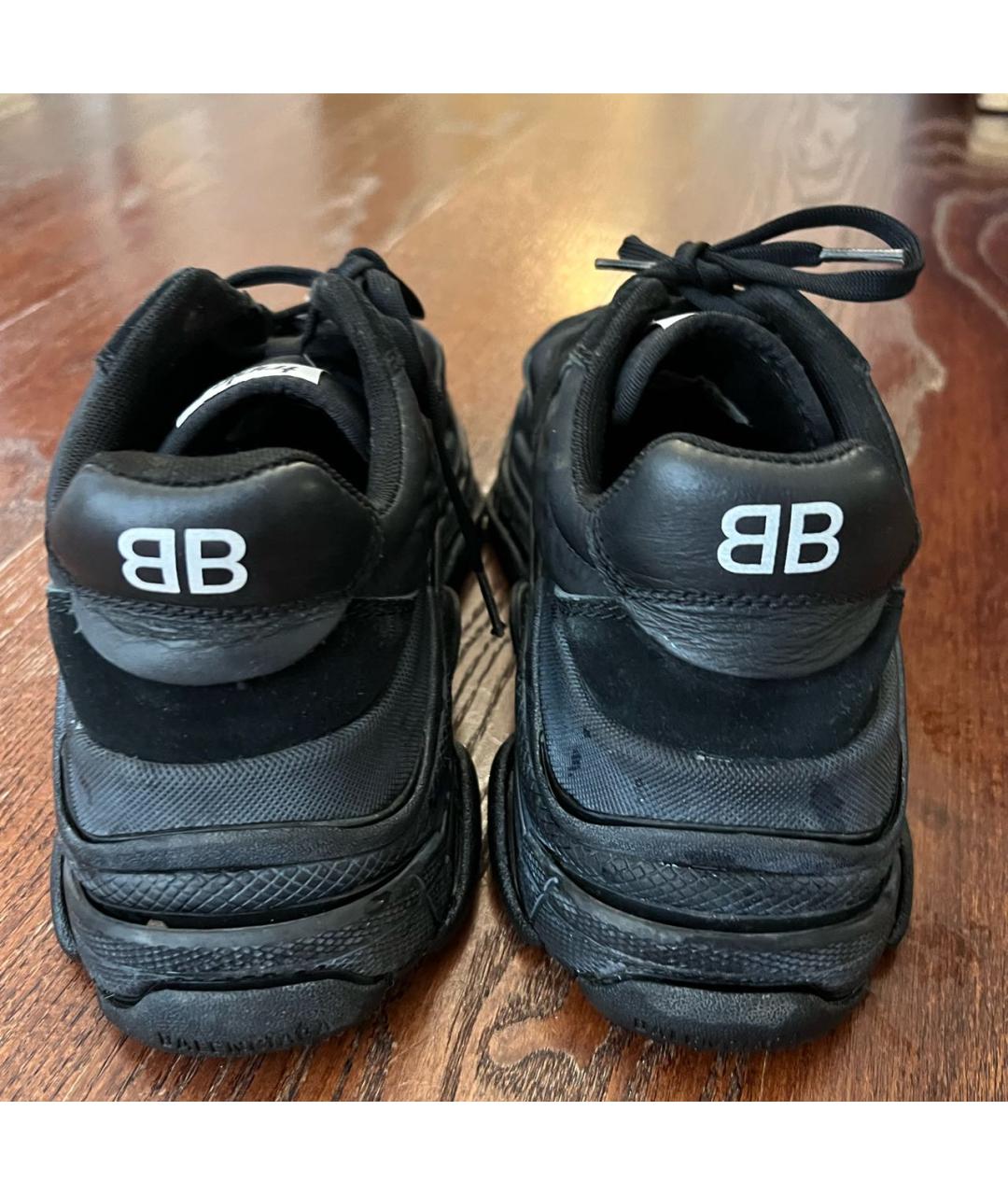 BALENCIAGA Черные текстильные кроссовки, фото 4