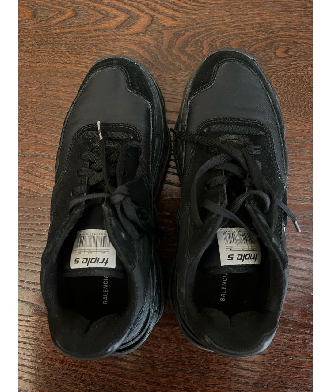 BALENCIAGA Черные текстильные кроссовки, фото 3