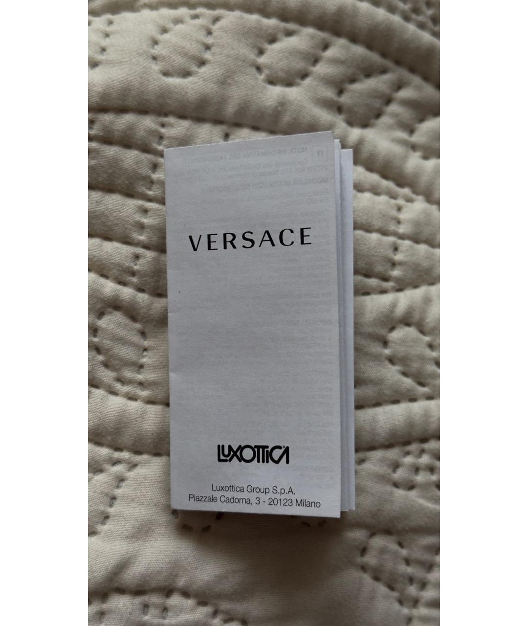 VERSACE Черные пластиковые солнцезащитные очки, фото 5