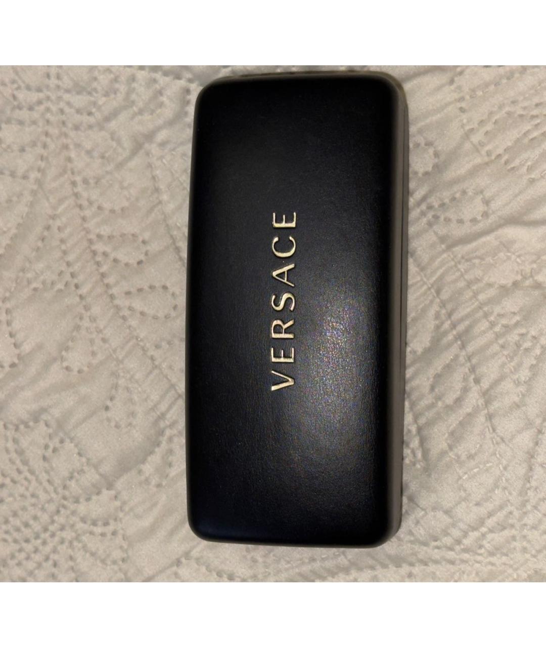 VERSACE Черные пластиковые солнцезащитные очки, фото 4