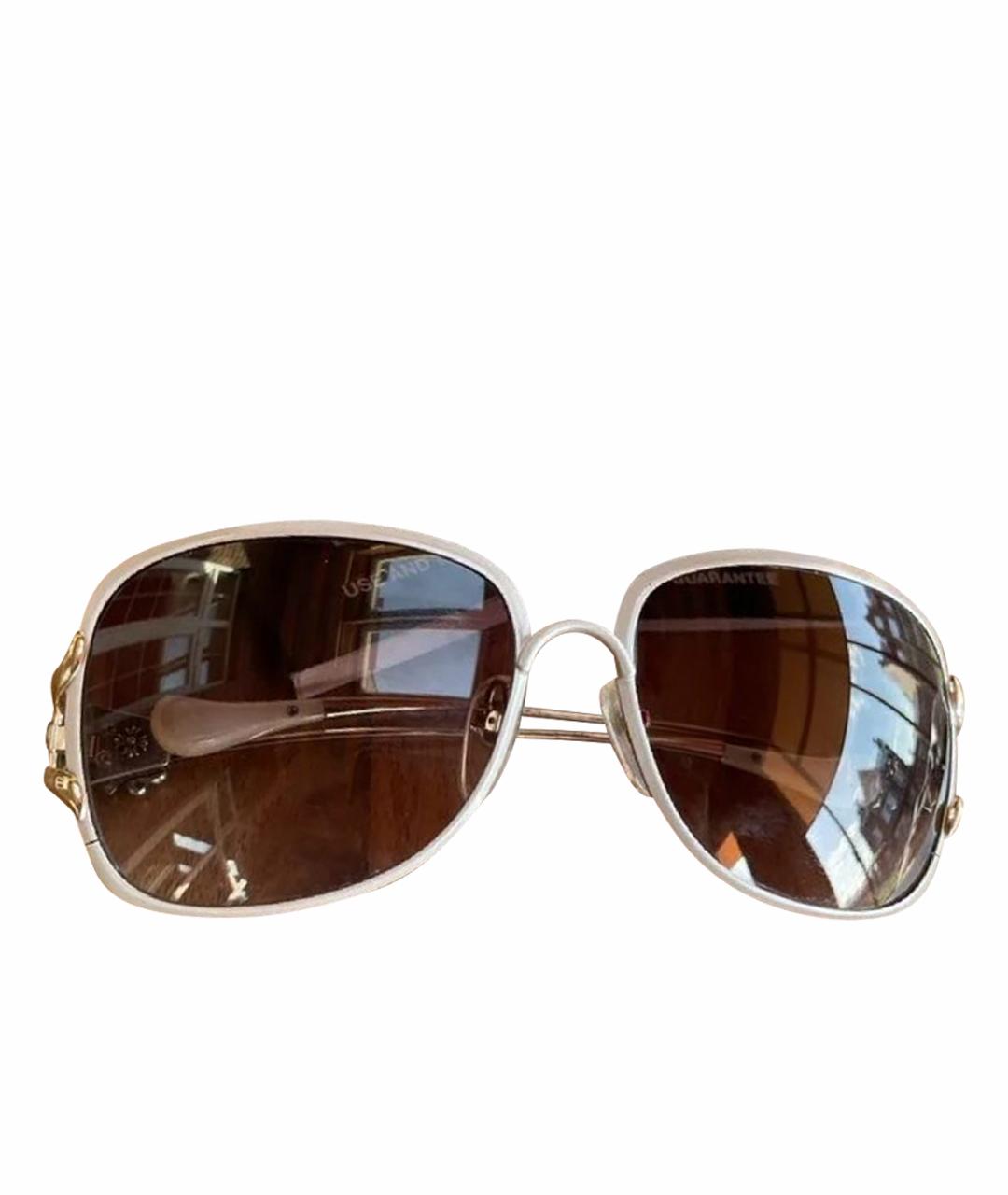 CHROME HEARTS Белые металлические солнцезащитные очки, фото 1