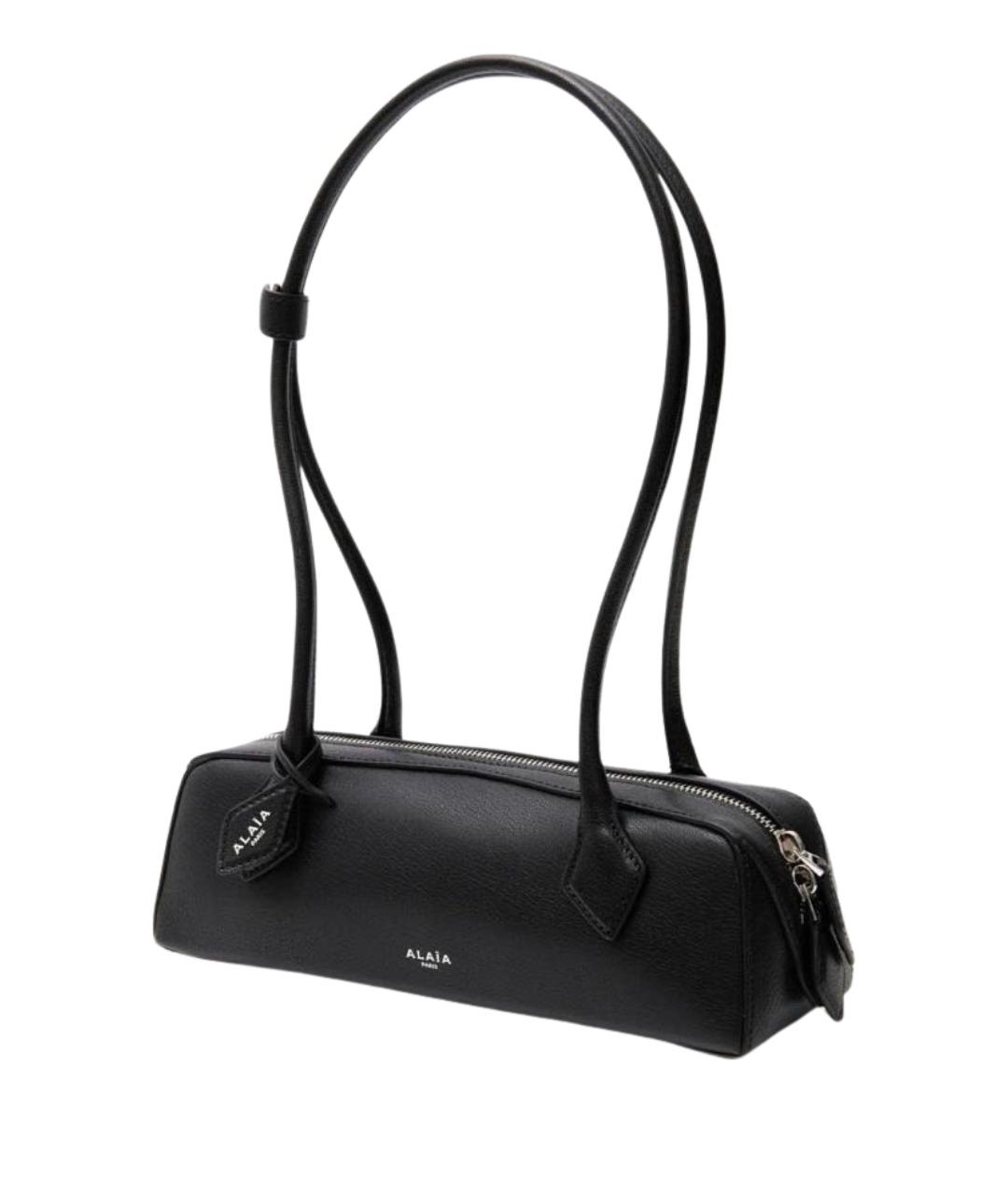 ALAIA Черная кожаная сумка с короткими ручками, фото 1