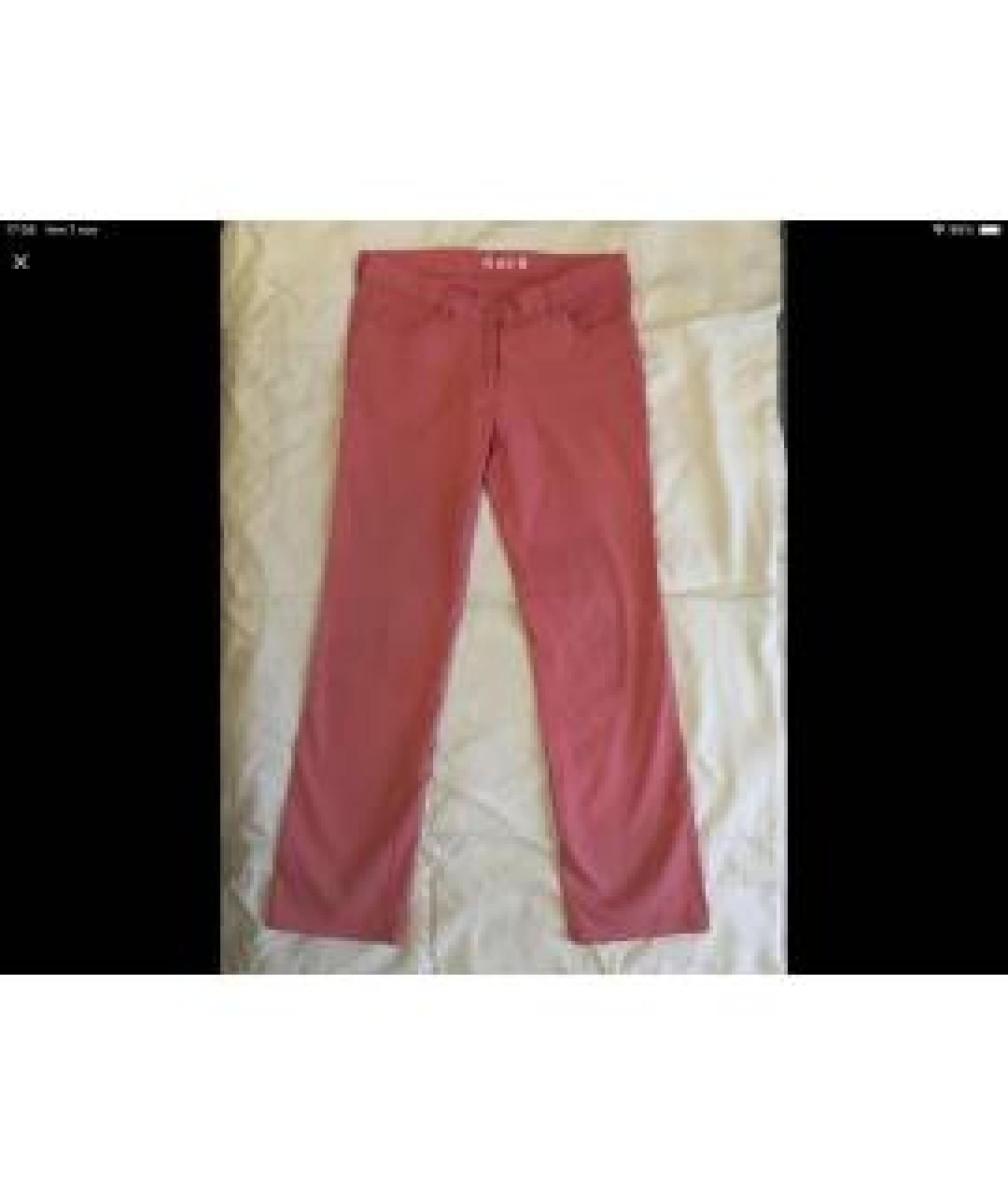 PAUL & SHARK Розовые хлопковые прямые джинсы, фото 6