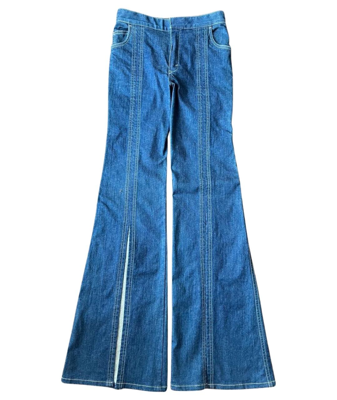 CHLOE Синие хлопковые джинсы клеш, фото 1