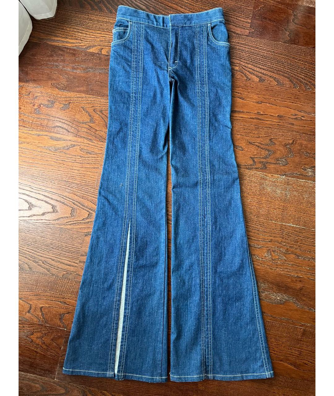 CHLOE Синие хлопковые джинсы клеш, фото 7