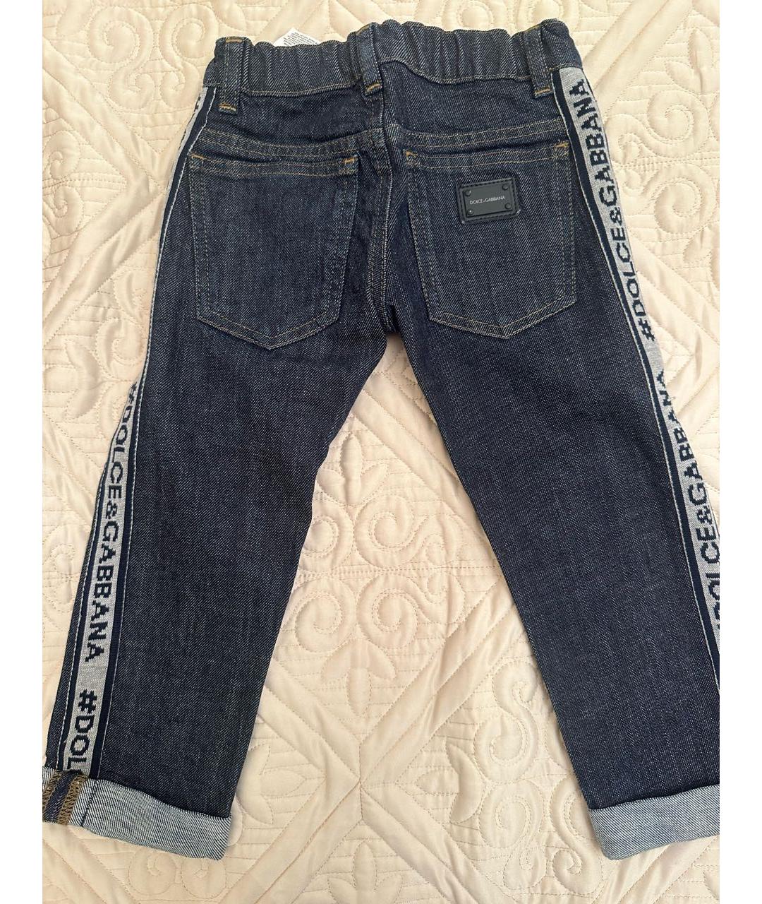 DOLCE&GABBANA Темно-синие деним детские джинсы, фото 2