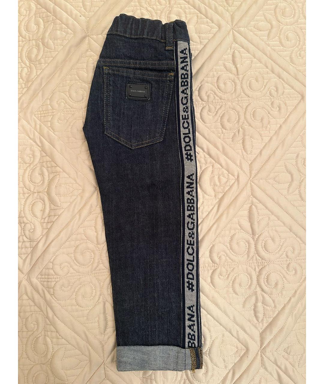 DOLCE&GABBANA Темно-синие деним детские джинсы, фото 3