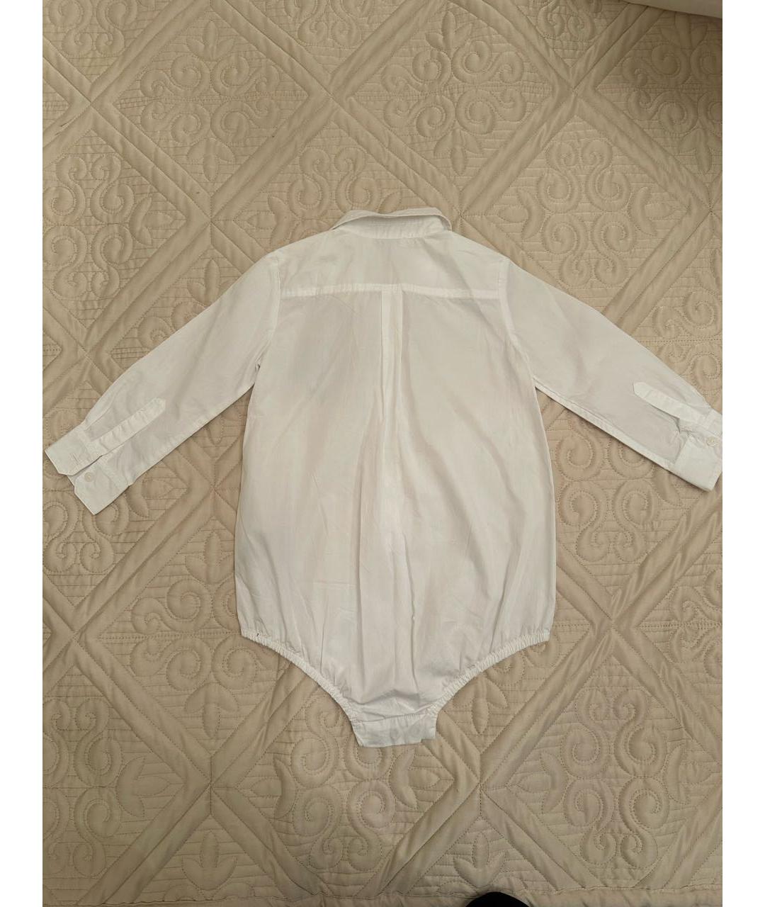 DOLCE&GABBANA Белый хлопковый боди / песочник, фото 2