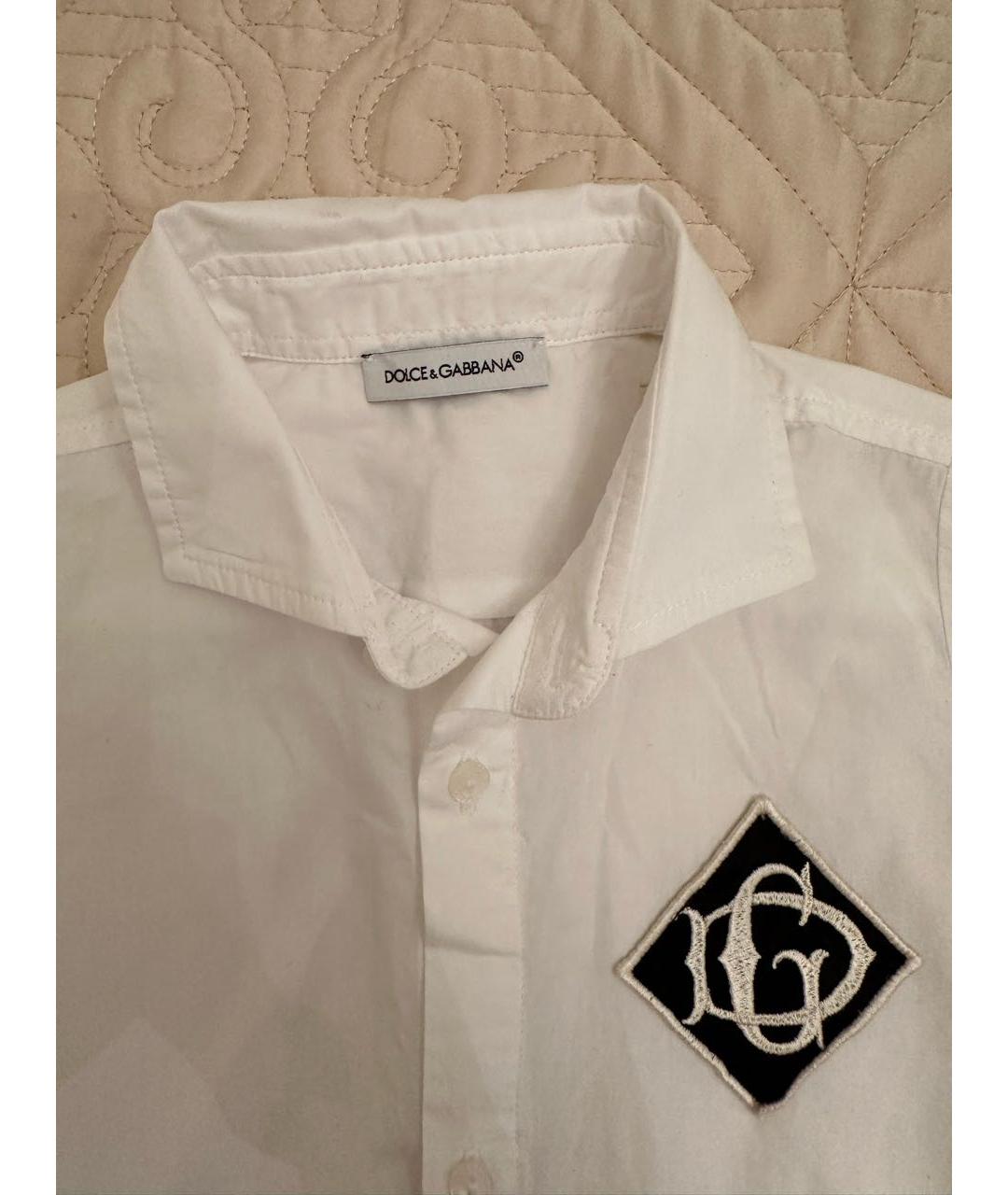 DOLCE&GABBANA Белый хлопковый боди / песочник, фото 3