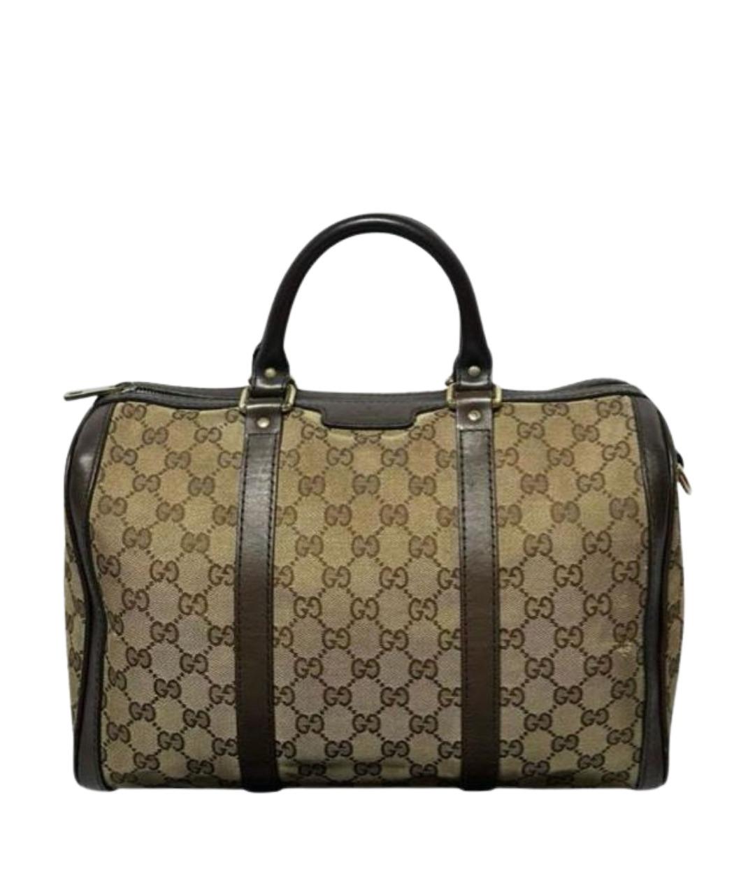 GUCCI Коричневая тканевая сумка через плечо, фото 1