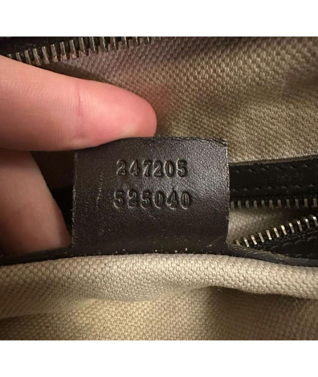 GUCCI Коричневая тканевая сумка через плечо, фото 6