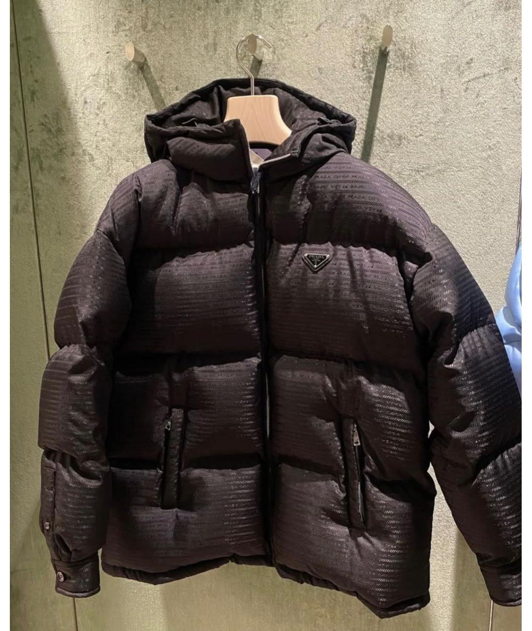 PRADA Черный полиамидовый пуховик, фото 4