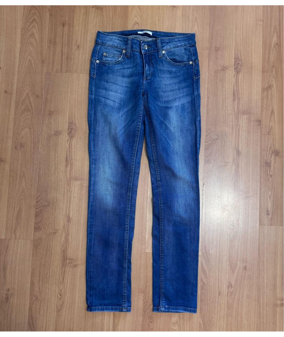 LIU JO Синие хлопковые прямые джинсы, фото 5