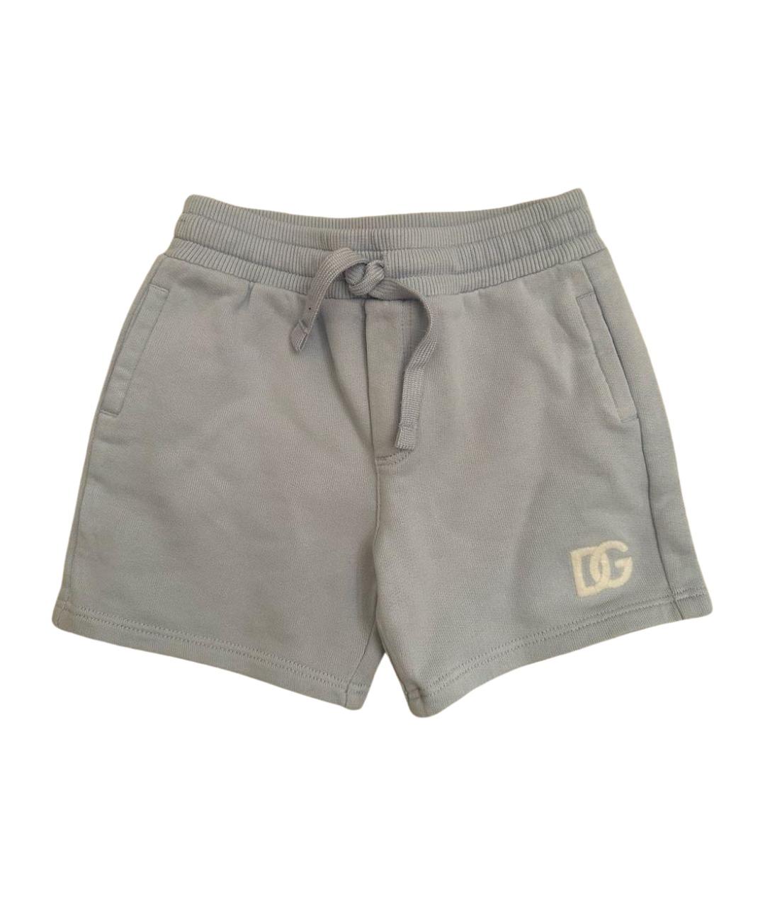 DOLCE&GABBANA Голубые хлопковые детские шорты, фото 1