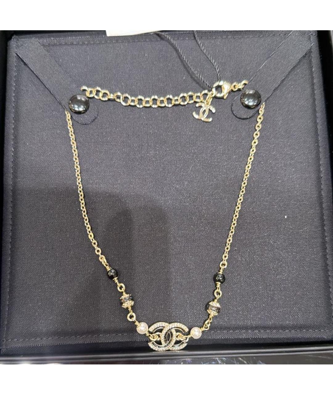 CHANEL Золотое металлическое колье, фото 2