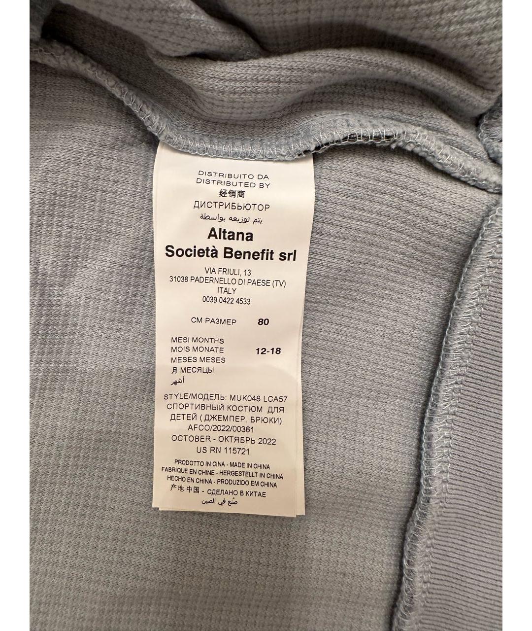 MOSCHINO Голубой хлопковый комплект, фото 5