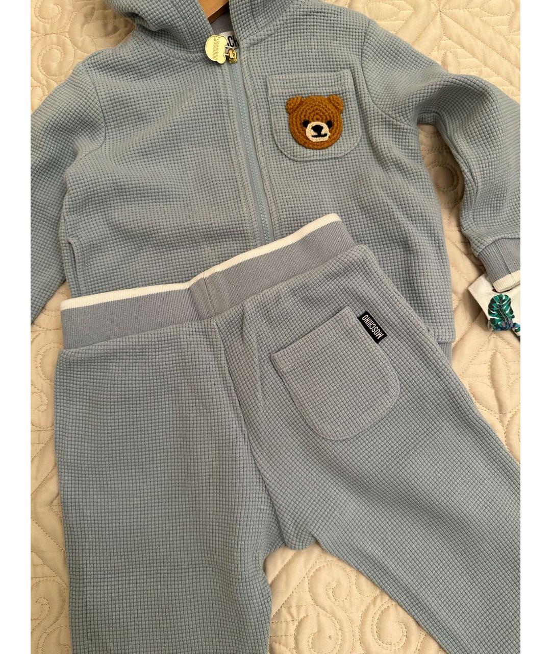 MOSCHINO Голубой хлопковый комплект, фото 8