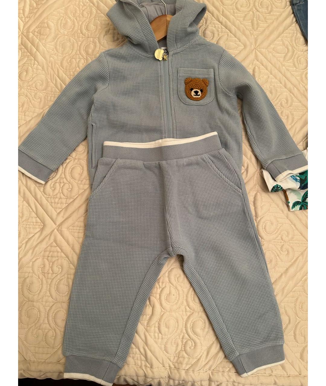 MOSCHINO Голубой хлопковый комплект, фото 7