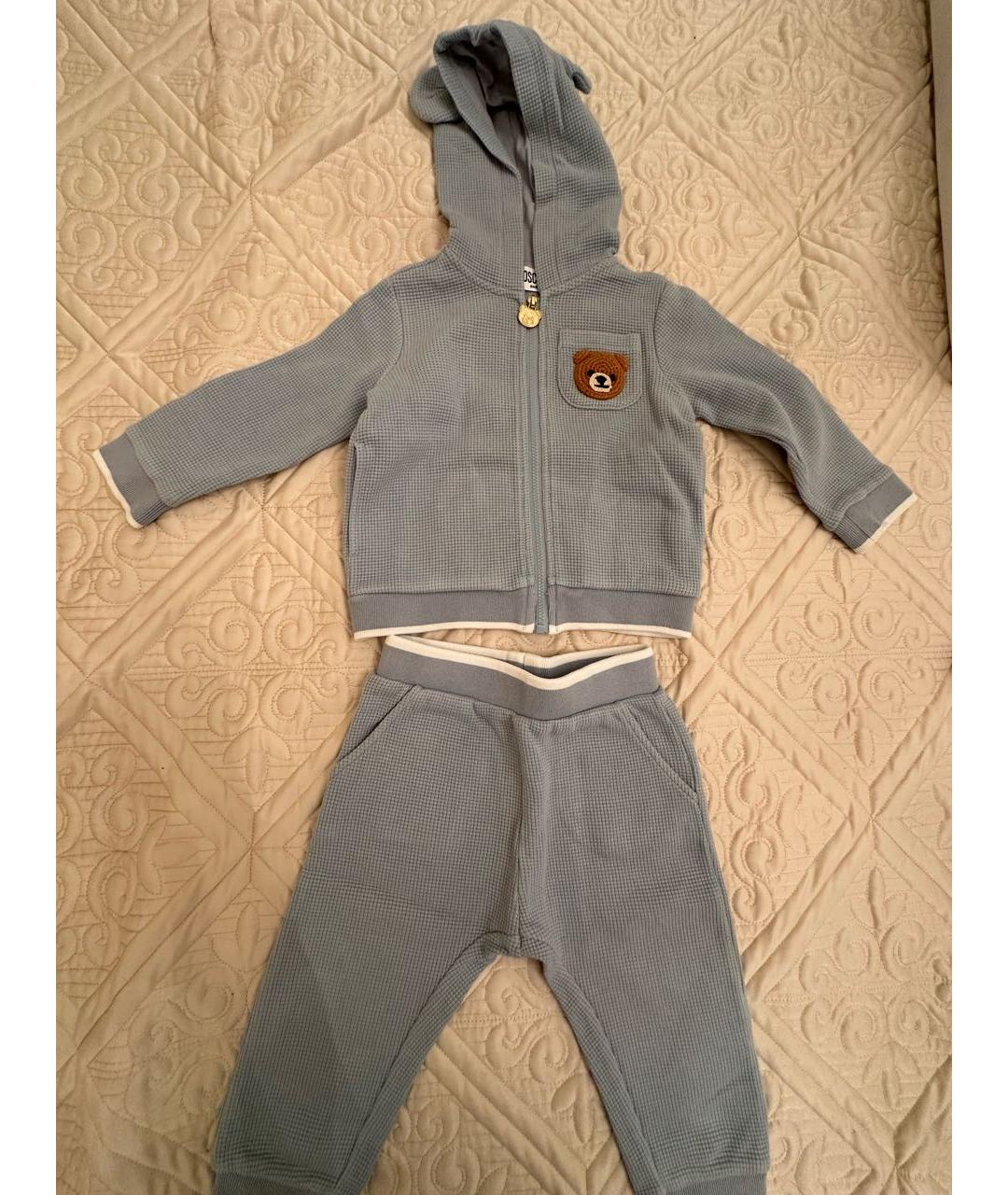 MOSCHINO Голубой хлопковый комплект, фото 9