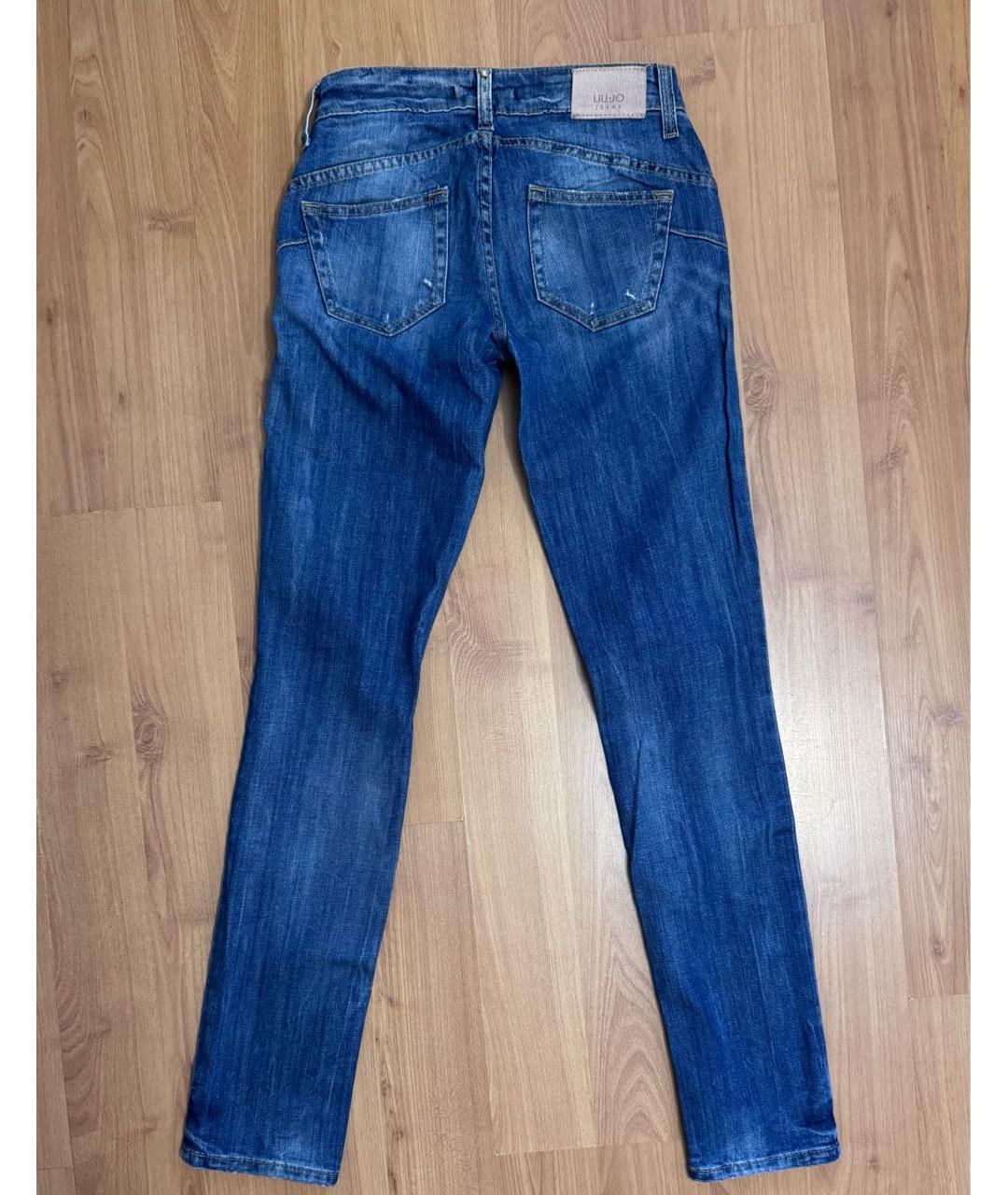 LIU JO Синие хлопко-эластановые джинсы слим, фото 2