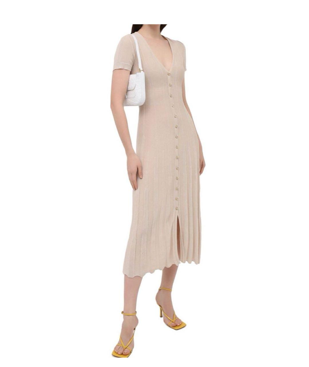 JACQUEMUS Бежевое хлопковое повседневное платье, фото 2