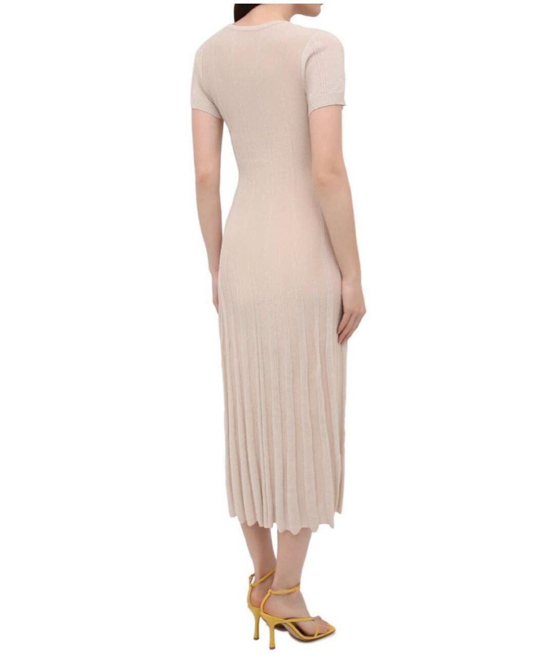 JACQUEMUS Бежевое хлопковое повседневное платье, фото 3