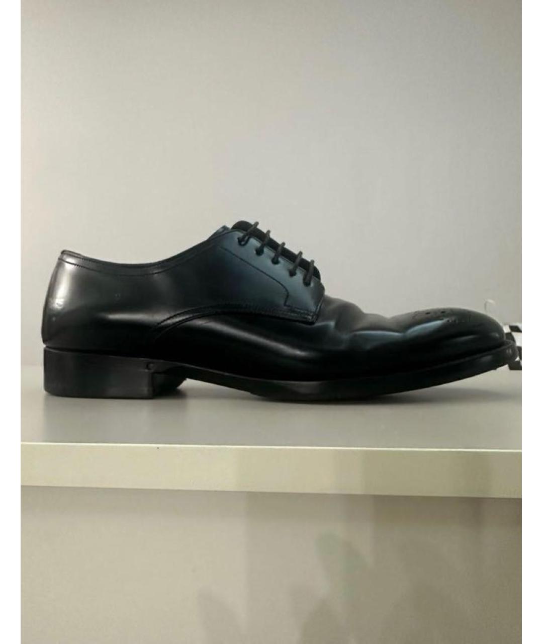 BRIONI Черные кожаные туфли, фото 8