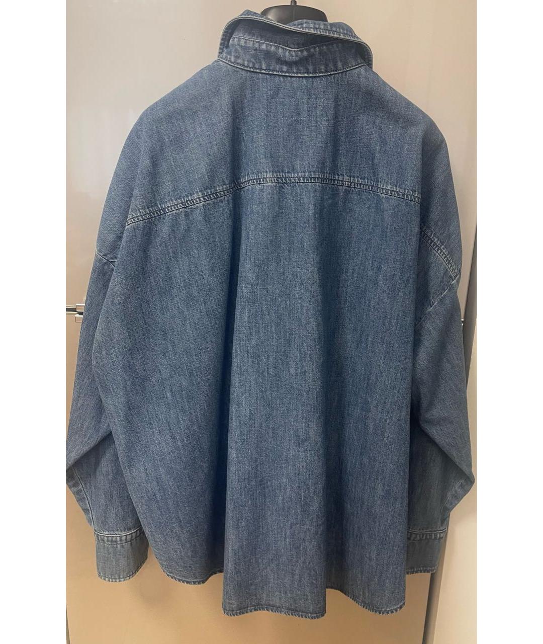 WEEKEND MAX MARA Темно-синяя хлопковая рубашка, фото 3