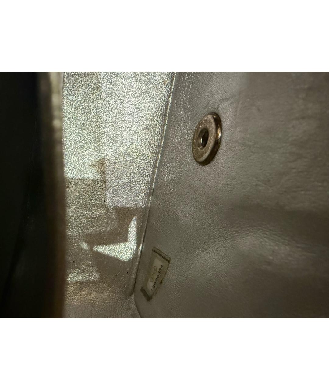 CHANEL Серебряная кожаная сумка через плечо, фото 5