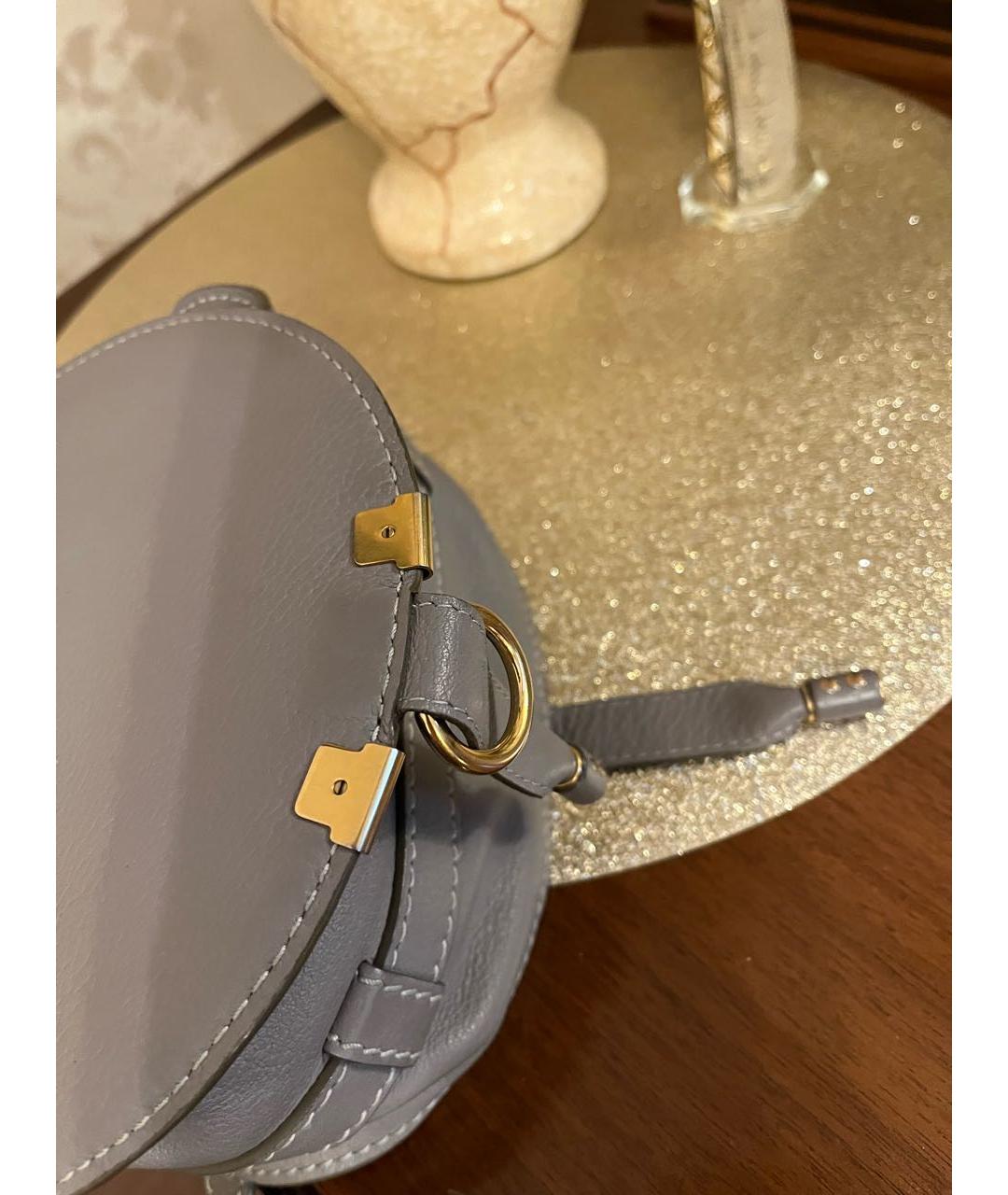 CHLOE Серая кожаная сумка через плечо, фото 6