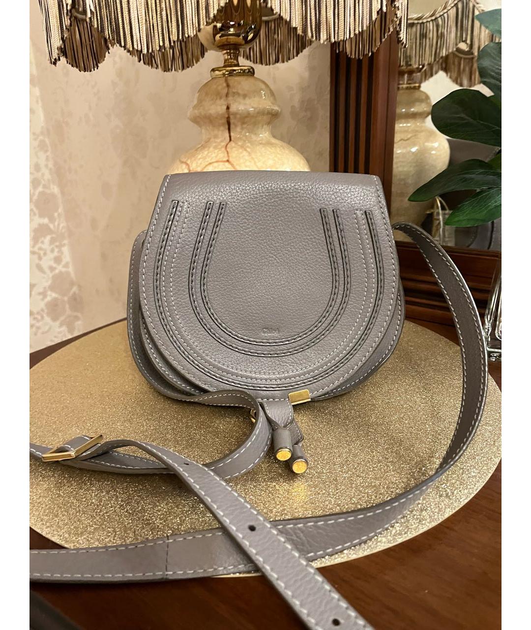 CHLOE Серая кожаная сумка через плечо, фото 8