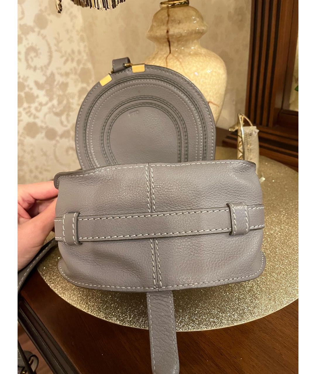 CHLOE Серая кожаная сумка через плечо, фото 3