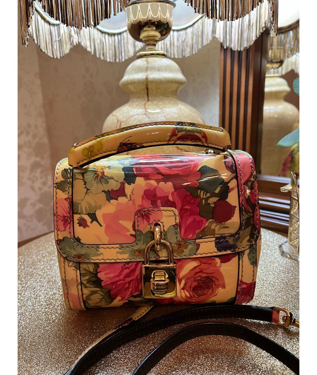 DOLCE&GABBANA Мульти сумка с короткими ручками из лакированной кожи, фото 4