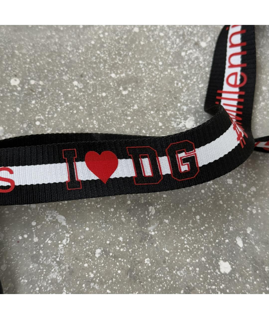 DOLCE&GABBANA Черный кожаный ремень, фото 2