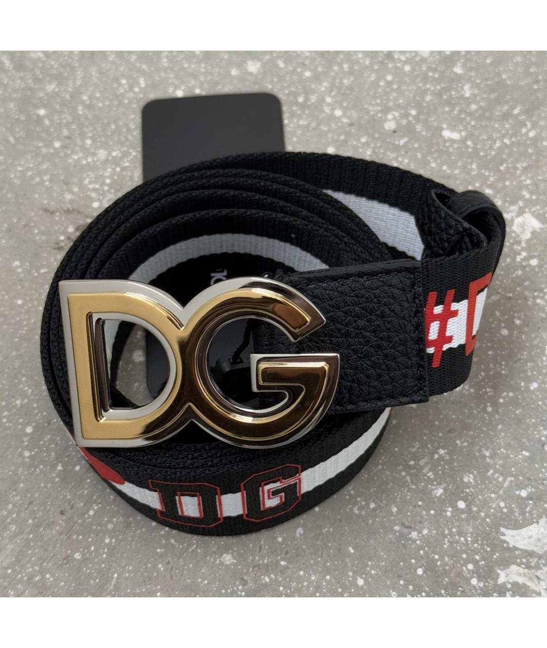 DOLCE&GABBANA Черный кожаный ремень, фото 7