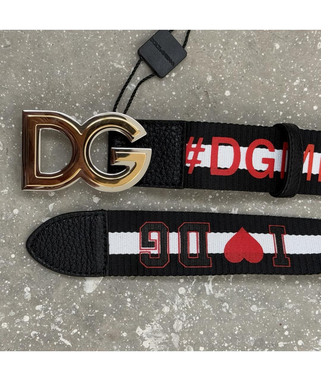 DOLCE&GABBANA Черный кожаный ремень, фото 4