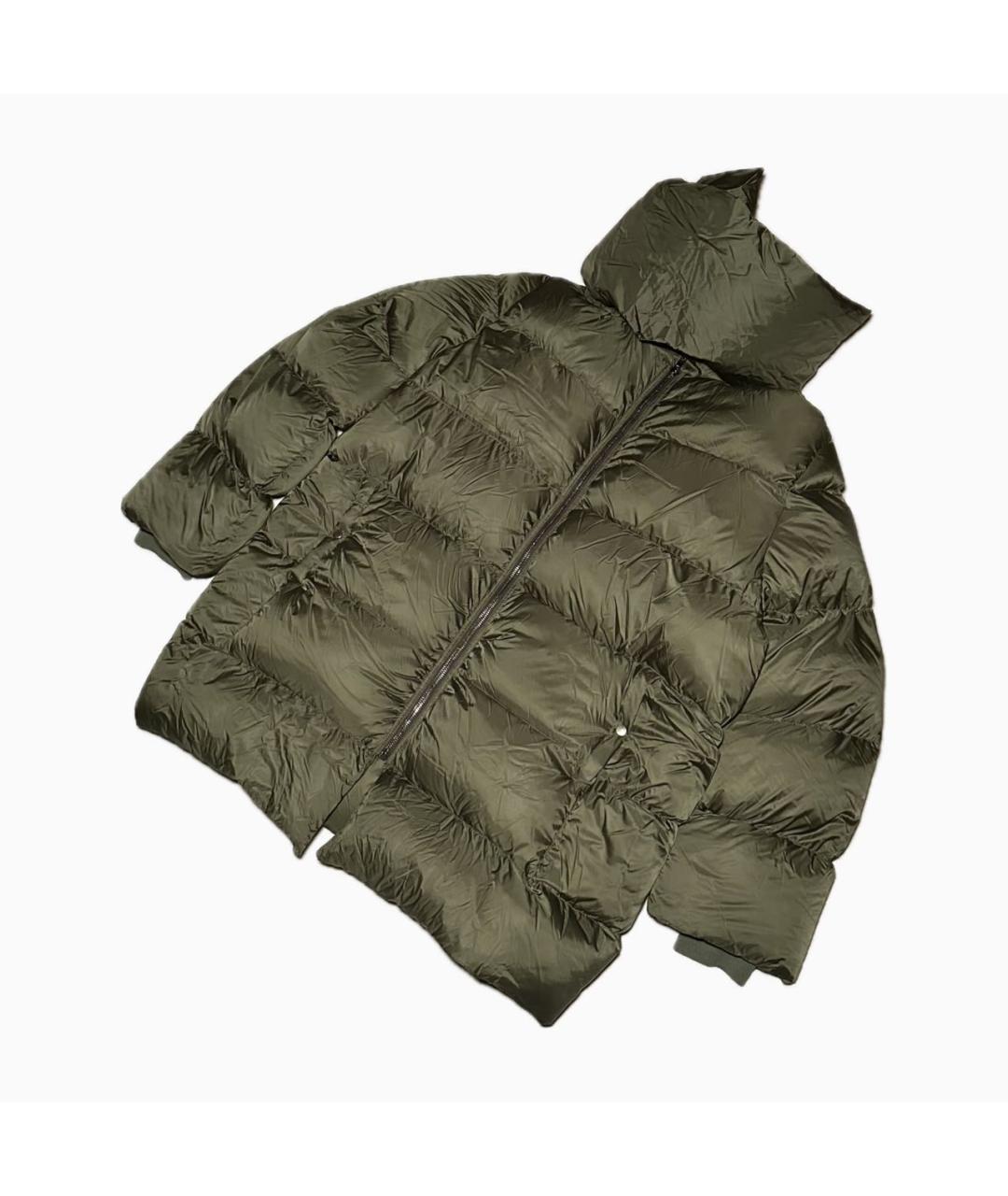 RICK OWENS Зеленый полиамидовый пуховик, фото 6