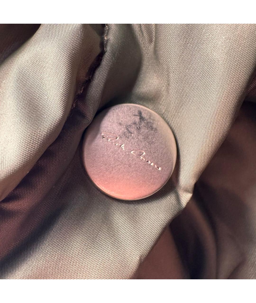 RICK OWENS Зеленый полиамидовый пуховик, фото 4