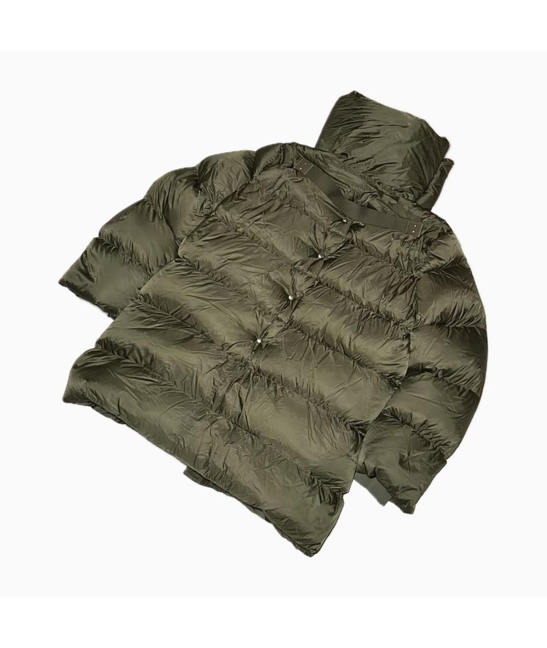 RICK OWENS Зеленый полиамидовый пуховик, фото 2