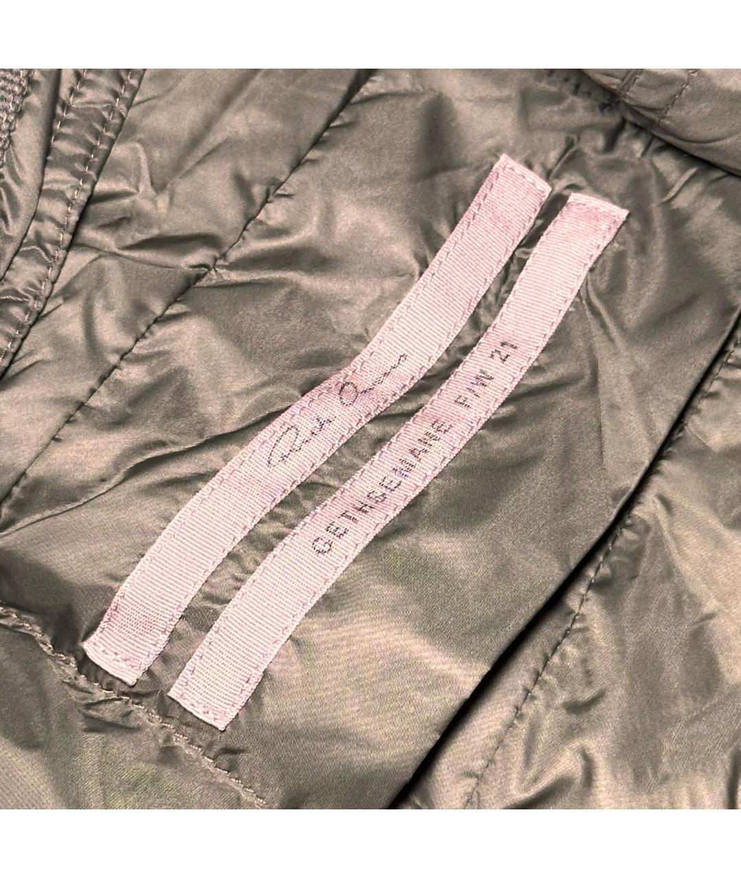 RICK OWENS Зеленый полиамидовый пуховик, фото 3